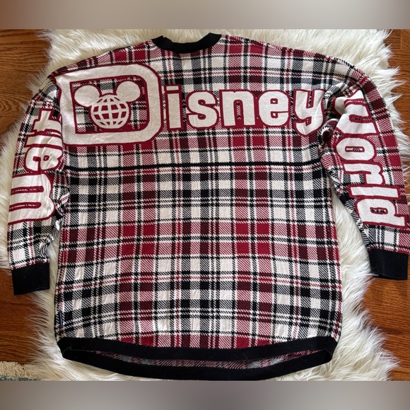 Mickey Mouse Disney World Plaid Spirit Jersey Sweater Christmas Medium‎ - Picture 11 of 12